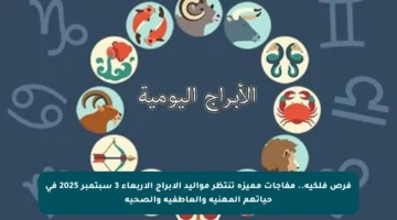فرص فلكية.. مفاجآت مميزة تنتظر مواليد الأبراج الأربعاء 3 سبتمبر 2025 في حياتهم المهنية والعاطفية والصحية